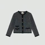 Cardigan em Malha de Alpaca Cinza Dulcinea | SEMICOUTURE