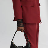 Blazer Estruturado Vermelho com Cinto Gianna | SEMICOUTURE