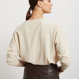 Camisola de Malha Ecru com Decote Redondo  | ottod'ame