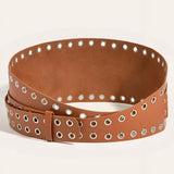 Cinto Largo TWINSET Fivela Dupla em Camel