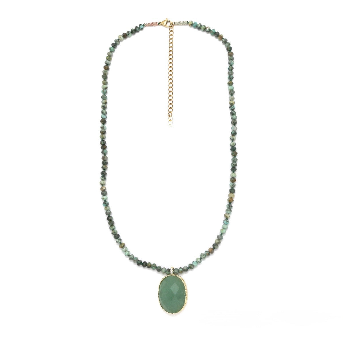 Conjunto Colares Verdes e Rosa