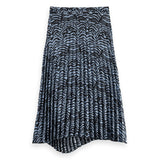 Saia Midi Assimétrica Plissada em Animal Print Azul | Scotch & Soda