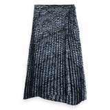 Saia Midi Assimétrica Plissada em Animal Print Azul | Scotch & Soda