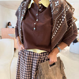 Lenço Estampa Bandana Castanho | VIOLETA