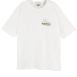T-shirt de linho com estampado nas costas