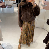 Bomber Castanho em Pêlo Sintético Tricotado | Liu Jo