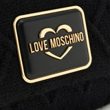 Mala de Ombro de Malha Tricotada Preta | Love Moschino
