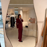 Blazer Estruturado Vermelho com Cinto Gianna | SEMICOUTURE