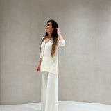 Camisola em malha bege Nenette