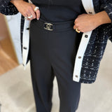 Calça Cullote Preta com Cinto | Liu Jo