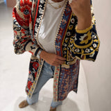 Casaco de malha patchwork Farm Rio