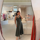 Vestido Midi Bordado em Verde | Violeta Store