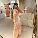 Vestido comprido TWINSET com bordado