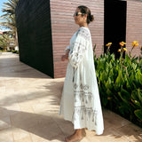 Vestido boho chic em branco