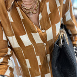 Vestido midi Ottod'ame com print castanho
