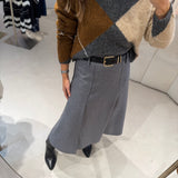 Camisola Oversized em Mistura de Alpaca Cinza e Camel Gaston | SEMICOUTURE