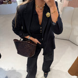 Jeans Preta Wide Leg | TWINSET