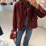 Casaco Bordeaux Textura Aveludada Bristol | VIOLETA