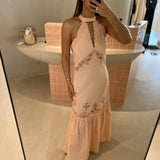 Vestido comprido TWINSET com bordado