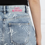 Calça de ganga TWINSET com texto estampado