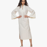Vestido midi em mistura de algodão orgânico