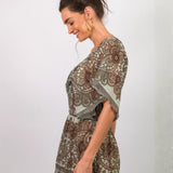Vestido Longo Malha Tricotada Verde com Aberturas | CECILIA PRADO