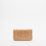 Mala de Ombro Com Monograma Bege | Love Moschino