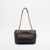 Mala de Ombro Envelope Medium Preta | Love Moschino