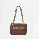 Mala de Ombro Envelope Medium Castanho | Love Moschino