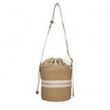 Mala de Mão "Bucket Bag" em Ráfia Bege | LIU JO