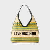 Mala de Ombro em Ráfia Multicolor | Love Moschino