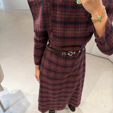 Vestido Midi Castilla Bordeaux | Violeta