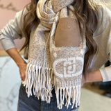 Cachecol com Monograma Camel | Liu Jo