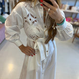 Vestido branco bordado Liu Jo