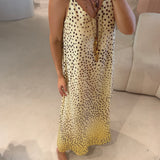 Vestido Midi de Alças Fluido com Padrão  | OTTOD’AME