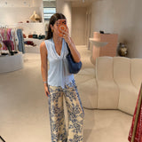 Calças Foulard Print Azul | LIU JO