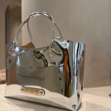 Mala Tote Bag Prata Metálico | Love Moschino