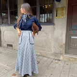 Saia Midi Xadrez Clara | Violeta