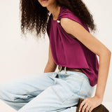 T-Shirt Allia em Lilás | BA&SH