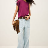 T-Shirt Allia em Lilás | BA&SH