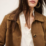 Casaco Mario em Veludo de Pele de Cabra | Ba&sh