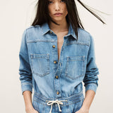 Macacão Cargo em Denim Myrella | Ba&sh