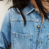 Macacão Cargo em Denim Myrella | Ba&sh