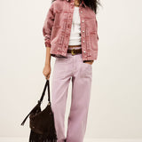 Casaco Runo em Denim Rosa | BA&SH