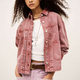 Casaco Runo em Denim Rosa | BA&SH