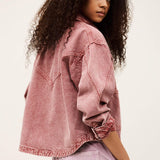 Casaco Runo em Denim Rosa | BA&SH