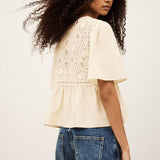 Top com Renda em Ecru | BA&SH