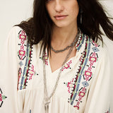 Blusa Tilt Ecru com Bordados | BA&SH