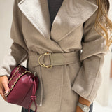 Casaco Curto em Fazenda de Lã com Cinto Bege | Liu Jo