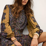 Vestido Midi com Padrão Colorido Barley | ba&sh